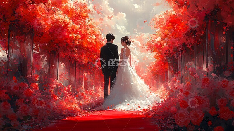 高清大图下载【趣麦麦图】新娘新郎婚礼现场