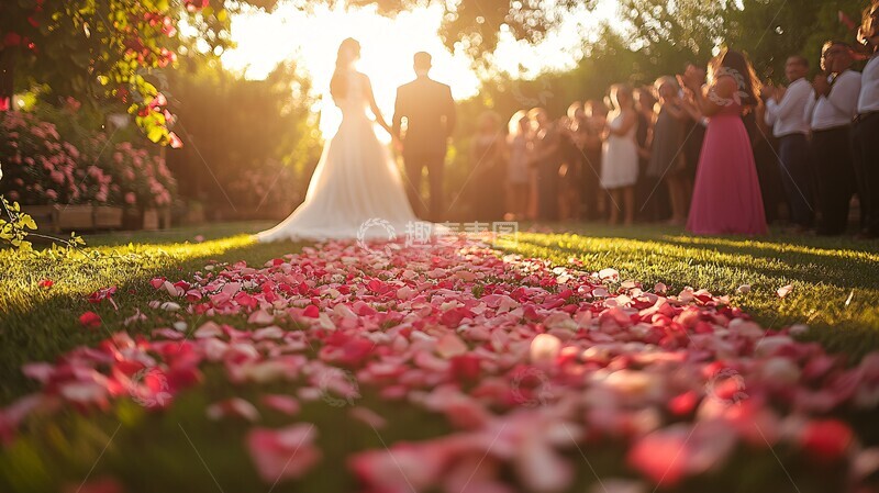 高清大图下载【趣麦麦图】花园婚礼交换誓言1