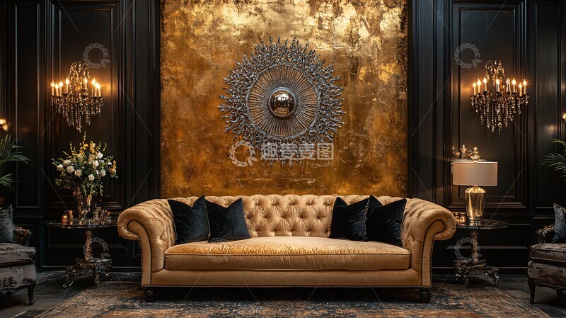 银丝金布奢华背景