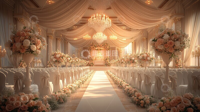 婚礼大厅装饰与布置1