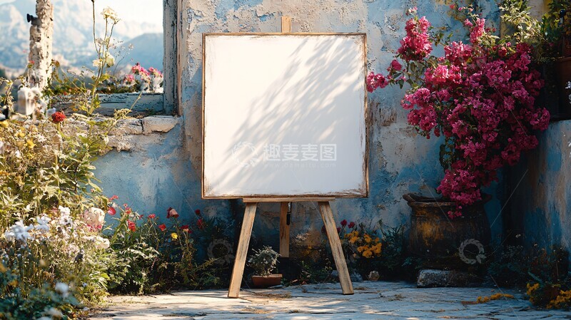 高清大图下载【趣麦麦图】婚礼迎宾牌空白模板