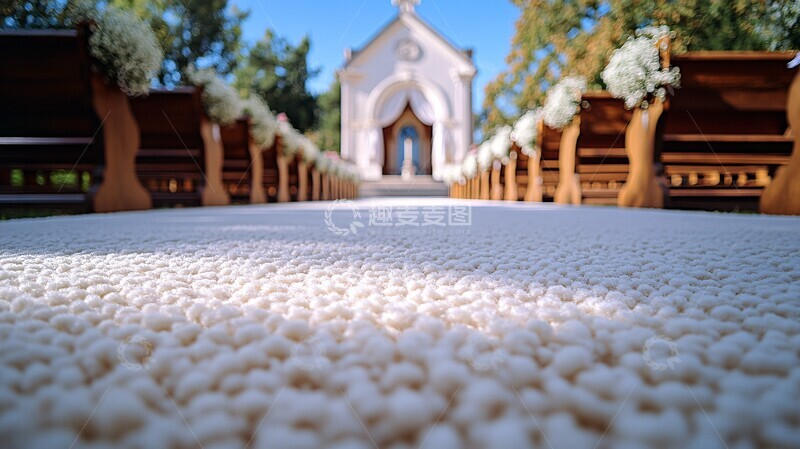 高清大图下载【趣麦麦图】白色针刺地毯与婚礼祭坛1