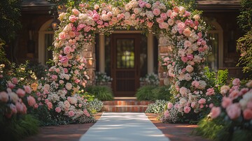 白色丝带装饰花园2