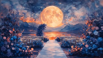 婚礼月夜婚礼月夜花卉