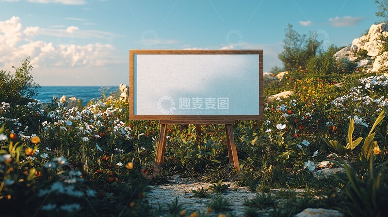 高清大图下载【趣麦麦图】婚礼欢迎牌棕色画架