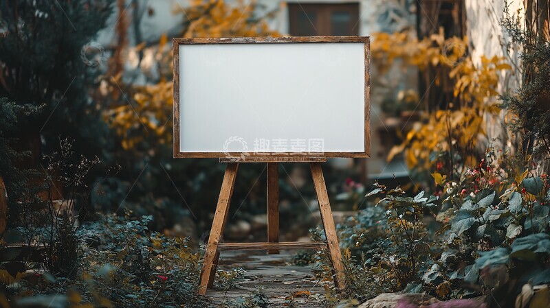 高清大图下载【趣麦麦图】婚礼欢迎牌棕色画架2