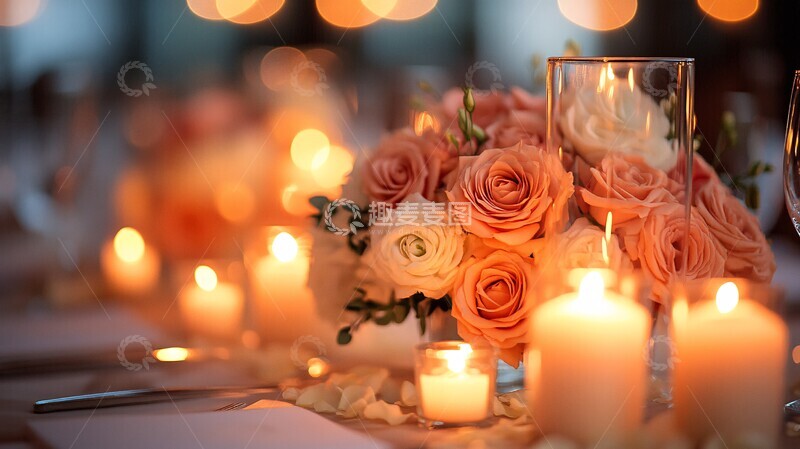 高清大图下载【趣麦麦图】夜晚婚礼接待