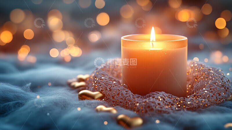 高清大图下载【趣麦麦图】-白色餐桌与金色装饰