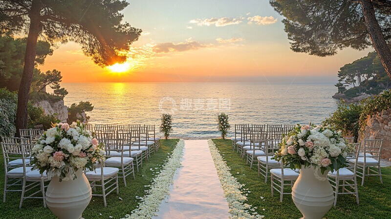 高清大图下载【趣麦麦图】海边婚礼与绿意2