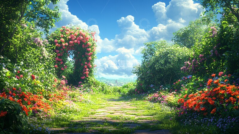 高清大图下载【趣麦麦图】花园婚礼背景