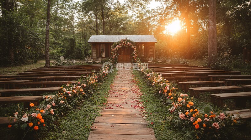 高清大图下载【趣麦麦图】婚礼在自然中举行