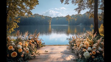 白色画布与户外婚礼装饰1