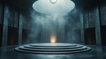 黑暗舞台与发光球体