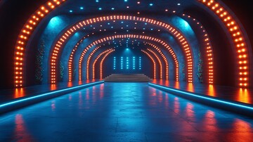 舞台灯光与生态图形