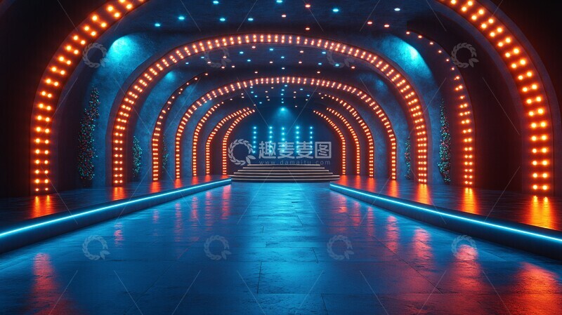 舞台灯光与生态图形