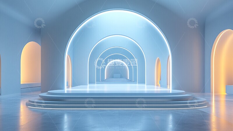 高清大图下载【趣麦麦图】玻璃讲台科技展示2