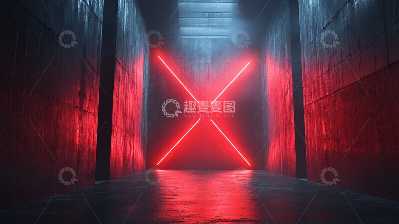 高清大图下载【趣麦麦图】未来主义X形舞台设计2