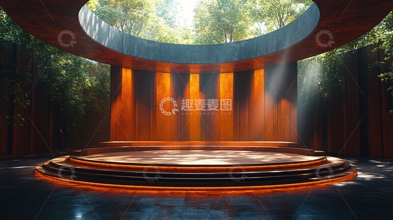 高清大图下载【趣麦麦图】体育场馆颁奖台2