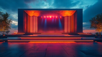 银行30周年庆典舞台渲染