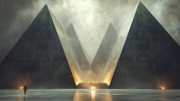 星夜舞台与石墙