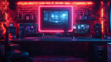 机器人主题直播背景