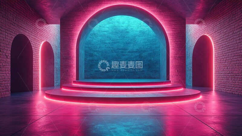 高清大图下载【趣麦麦图】现代舞台圆形装饰