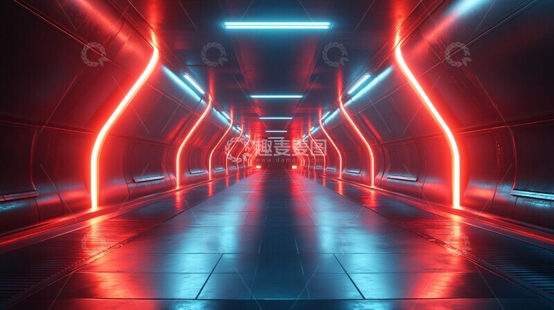 高清大图下载【趣麦麦图】未来主义X形舞台设计1