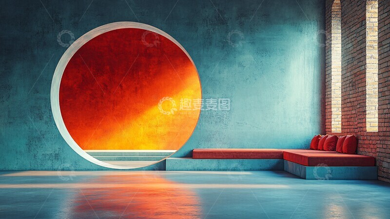 高清大图下载【趣麦麦图】现代舞台圆形装饰1