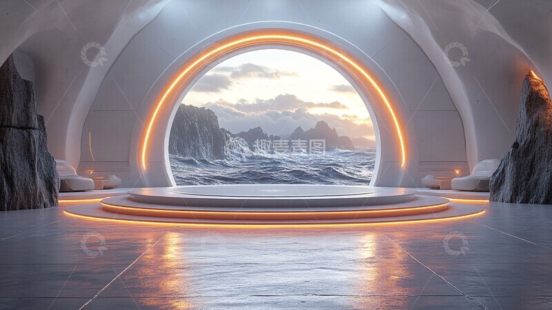 高清大图下载【趣麦麦图】圆形互动舞台1