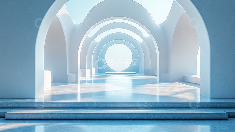 高清大图下载【趣麦麦图】玻璃讲台科技展示1