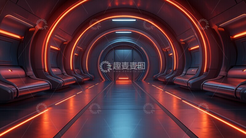 高清大图下载【趣麦麦图】技术圆形讲台