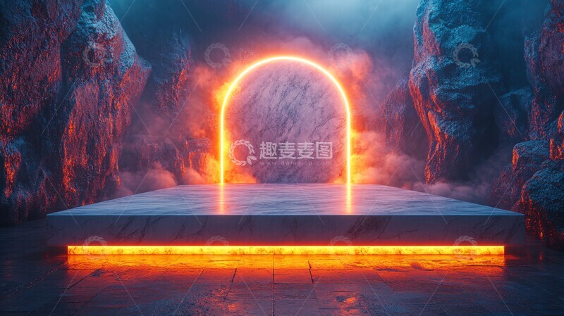 高清大图下载【趣麦麦图】未来感舞台基座2