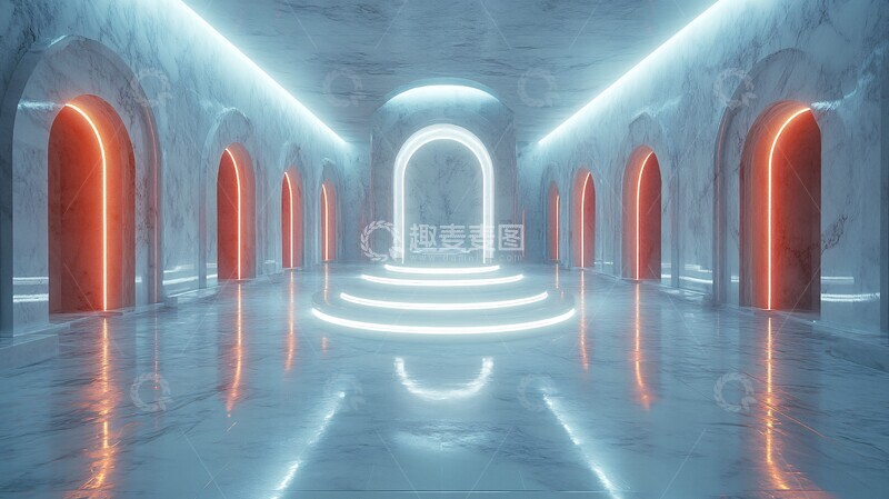 高清大图下载【趣麦麦图】未来感舞台基座1