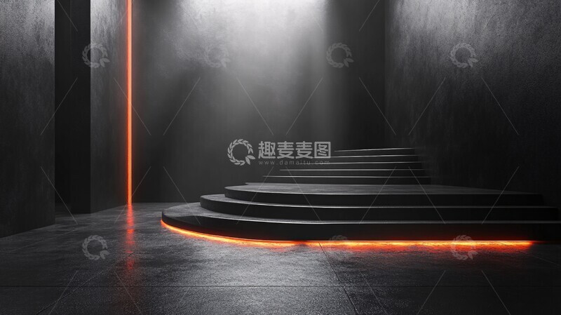 高清大图下载【趣麦麦图】暗调产品展示空间1