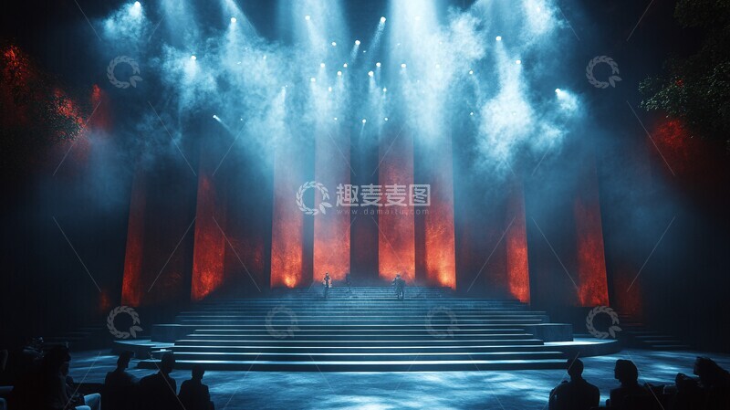 高清大图下载【趣麦麦图】四面观众舞台设计1