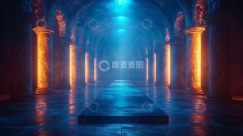 高清大图下载【趣麦麦图】黑色产品平台与数字背景融合