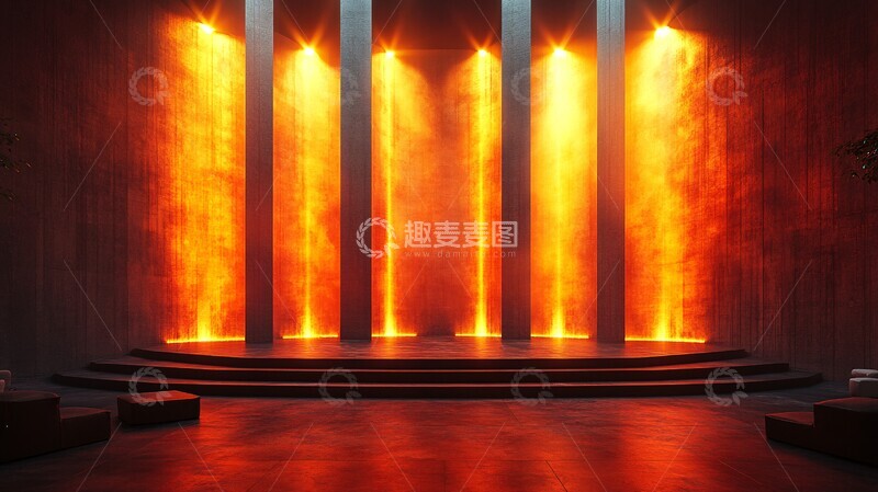 高清大图下载【趣麦麦图】四面观众舞台设计