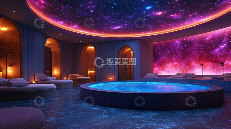 高清大图下载【趣麦麦图】KTV包厢圆桌布局