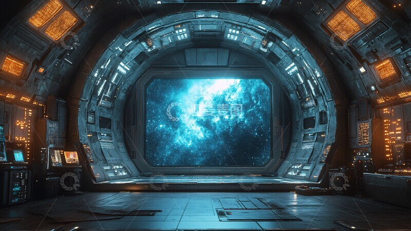 高清大图下载【趣麦麦图】未来飞船舞台设计