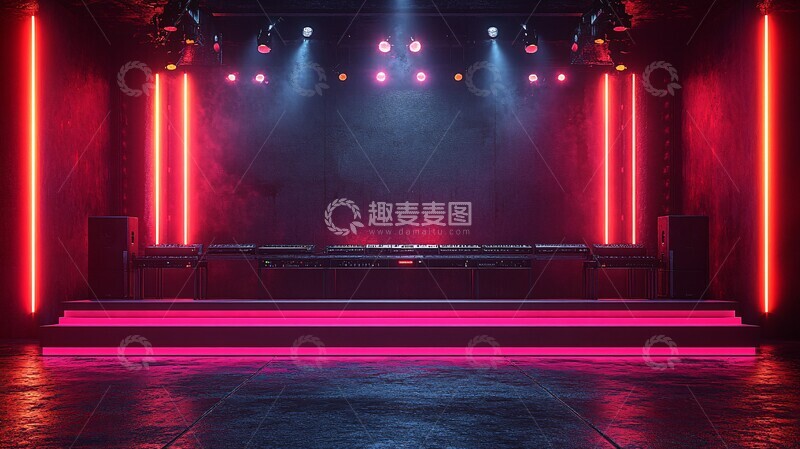高清大图下载【趣麦麦图】白色主舞台DJ音乐节