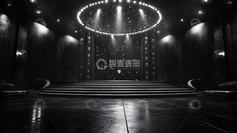 高清大图下载【趣麦麦图】空舞台上的加密钱包与数据