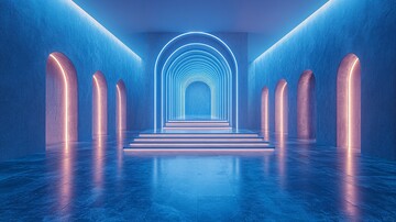 渐变蓝光直播背景2