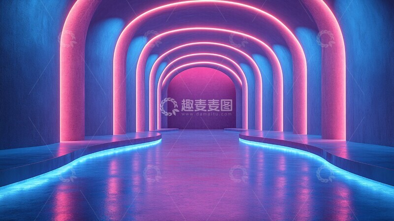 高清大图下载【趣麦麦图】渐变蓝光直播背景