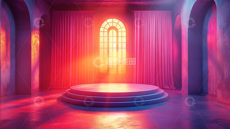 高清大图下载【趣麦麦图】电商背景舞台灯光效果2