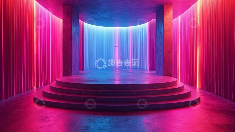 高清大图下载【趣麦麦图】电商背景舞台灯光效果