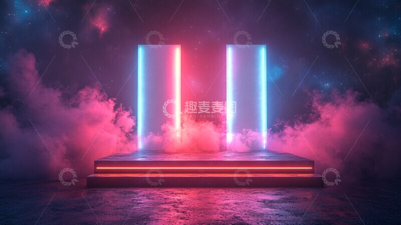 高清大图下载【趣麦麦图】太空派对海报模板1