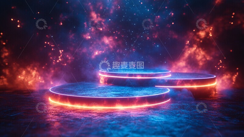 高清大图下载【趣麦麦图】低多边形领奖台1