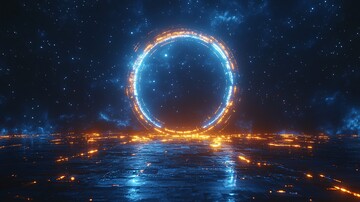 黑暗空间中的光环舞台1