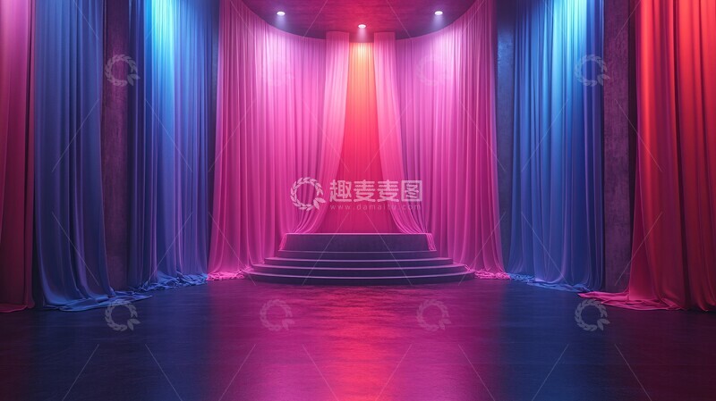 高清大图下载【趣麦麦图】电商背景舞台灯光效果1