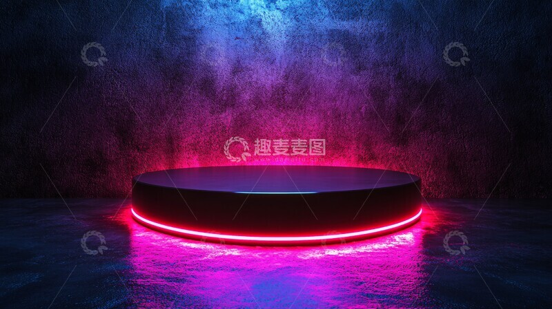 高清大图下载【趣麦麦图】空圆台圆台黑色粉色2